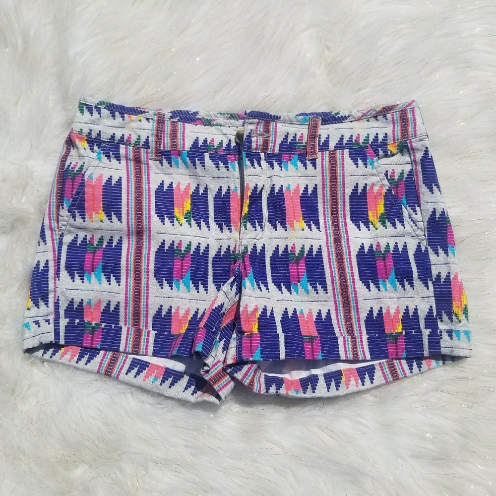 American Eagle Aztec Print Midi Shorts Sz 8
